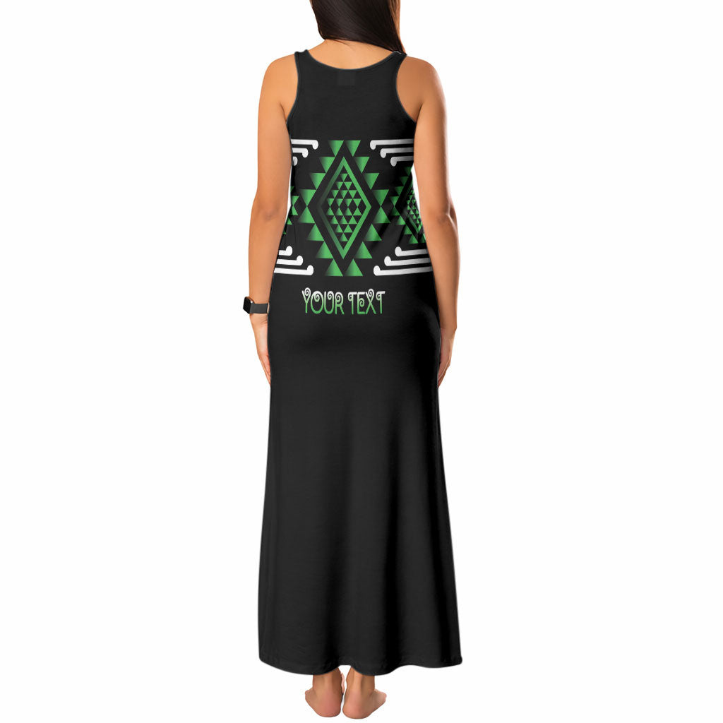 Aotearoa Atua Papatuanuku Personalised Tank Maxi Dress Maori Earth Mother Taniko Motifs