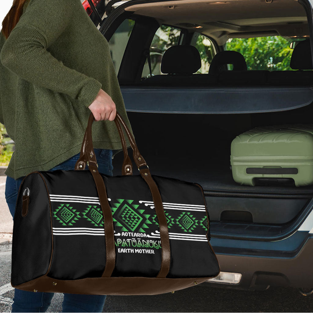 Aotearoa Atua Papatuanuku Travel Bag Maori Earth Mother Taniko Motifs