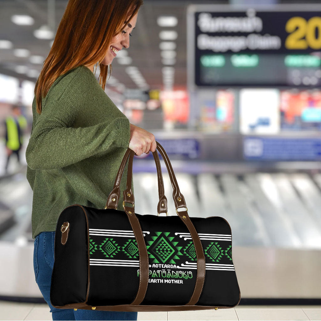 Aotearoa Atua Papatuanuku Travel Bag Maori Earth Mother Taniko Motifs