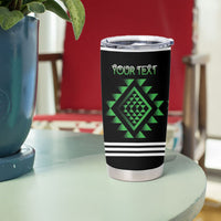 Aotearoa Atua Papatuanuku Personalised Tumbler Cup Maori Earth Mother Taniko Motifs