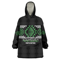 Aotearoa Atua Papatuanuku Personalised Wearable Blanket Hoodie Maori Earth Mother Taniko Motifs