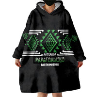 Aotearoa Atua Papatuanuku Personalised Wearable Blanket Hoodie Maori Earth Mother Taniko Motifs