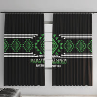 Aotearoa Atua Papatuanuku Window Curtain Maori Earth Mother Taniko Motifs