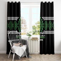 Aotearoa Atua Papatuanuku Window Curtain Maori Earth Mother Taniko Motifs