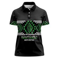 Aotearoa Atua Papatuanuku Personalised Women Polo Shirt Maori Earth Mother Taniko Motifs