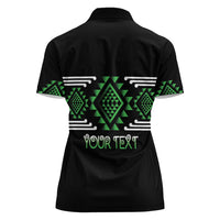 Aotearoa Atua Papatuanuku Personalised Women Polo Shirt Maori Earth Mother Taniko Motifs
