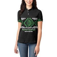Aotearoa Atua Papatuanuku Personalised Women Polo Shirt Maori Earth Mother Taniko Motifs