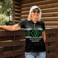 Aotearoa Atua Papatuanuku Personalised Women Polo Shirt Maori Earth Mother Taniko Motifs