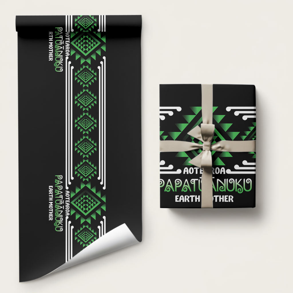 Aotearoa Atua Papatuanuku Wrapping Paper Maori Earth Mother Taniko Motifs