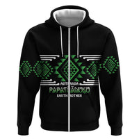 Aotearoa Atua Papatuanuku Personalised Zip Hoodie Maori Earth Mother Taniko Motifs