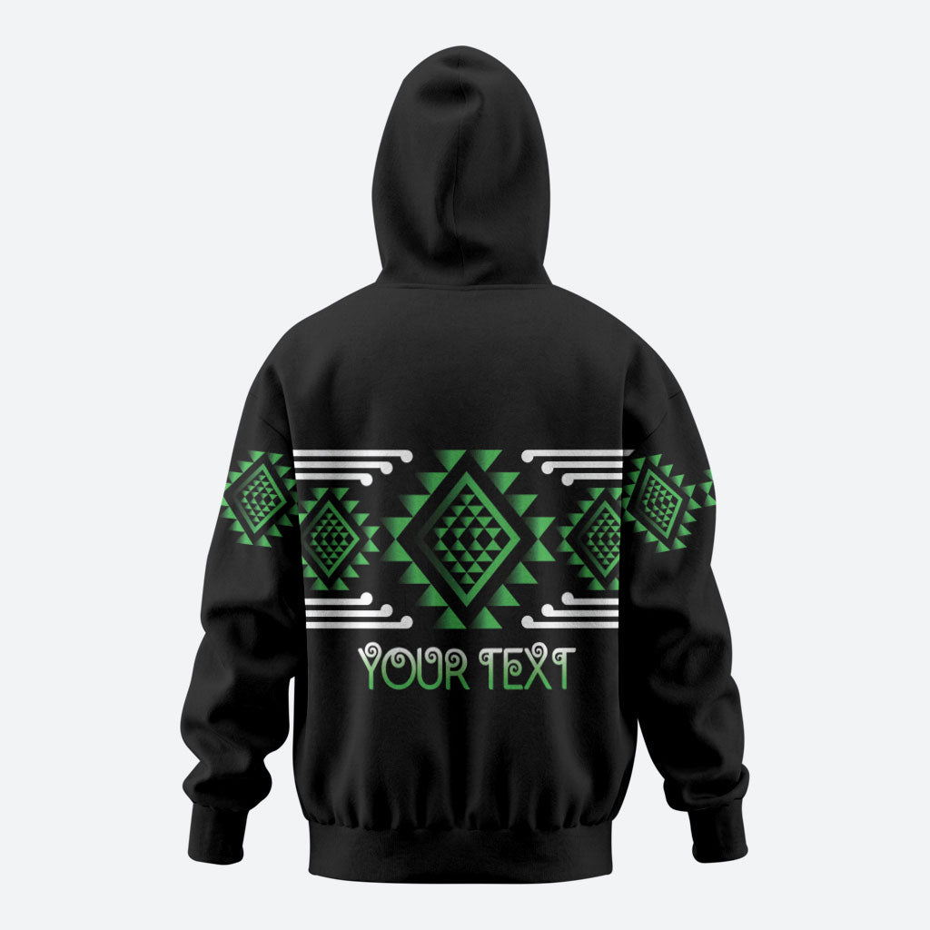 Aotearoa Atua Papatuanuku Personalised Zip Hoodie Maori Earth Mother Taniko Motifs