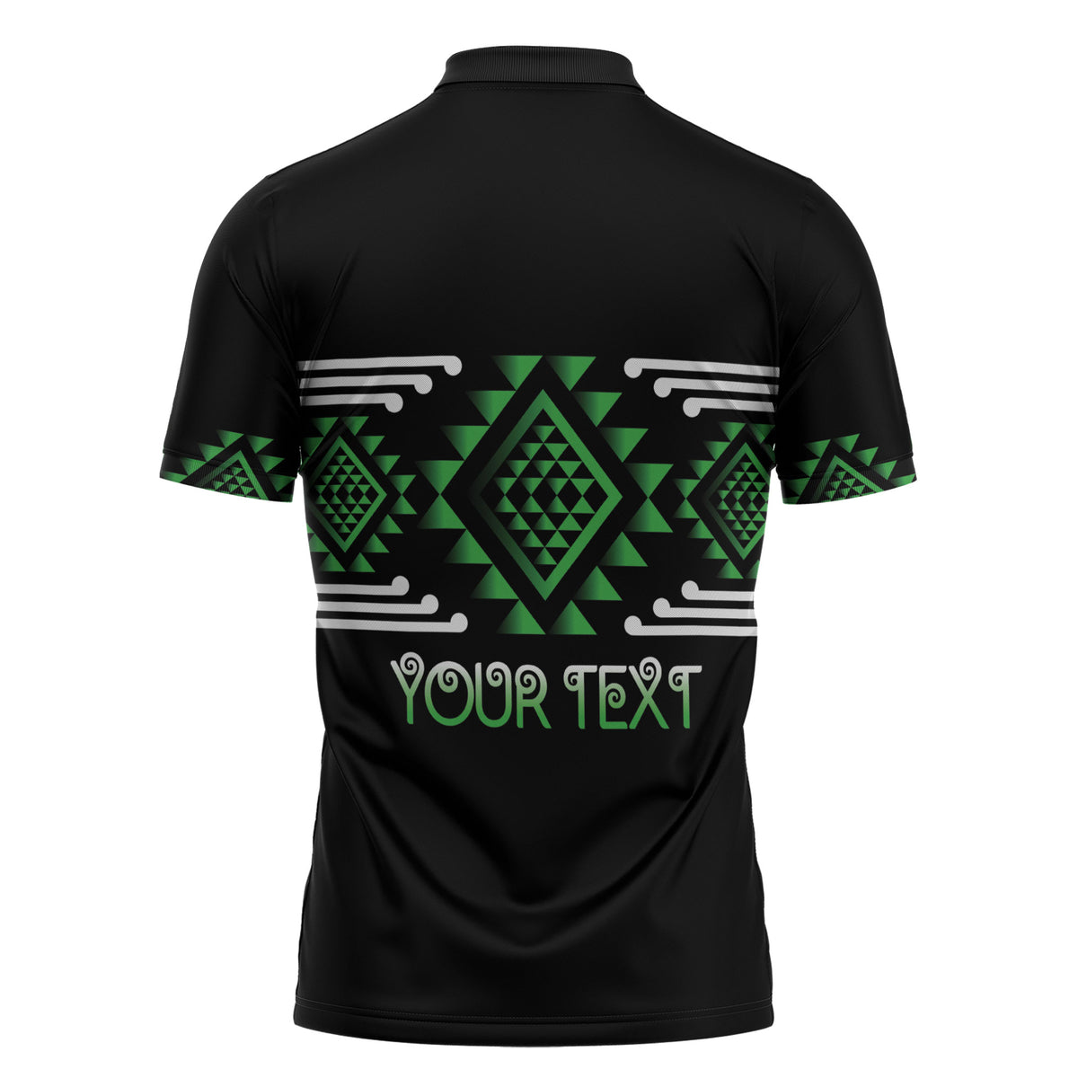 Aotearoa Atua Papatuanuku Personalised Zipper Polo Shirt Maori Earth Mother Taniko Motifs