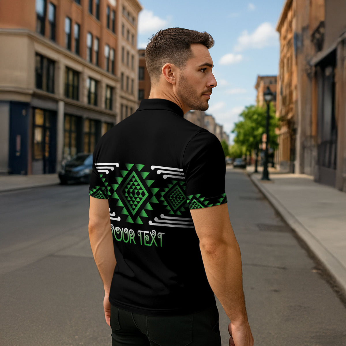 Aotearoa Atua Papatuanuku Personalised Zipper Polo Shirt Maori Earth Mother Taniko Motifs