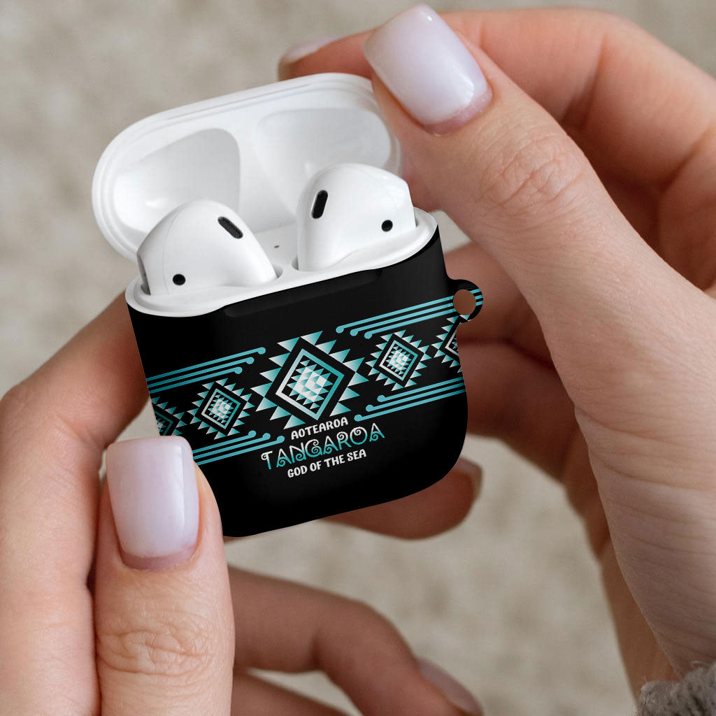Aotearoa Atua Tangaroa AirPods Case Maori God Of The Sea Taniko Motifs