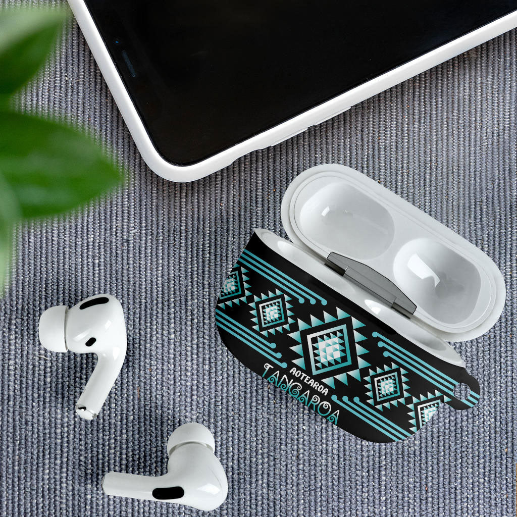 Aotearoa Atua Tangaroa AirPods Case Maori God Of The Sea Taniko Motifs