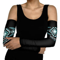 Aotearoa Atua Tangaroa Personalised Arm Sleeves Maori God Of The Sea Taniko Motifs