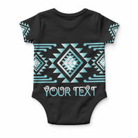 Aotearoa Atua Tangaroa Personalised Baby Onesie Maori God Of The Sea Taniko Motifs
