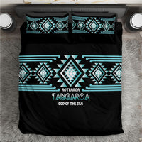 Aotearoa Atua Tangaroa Bedding Set Maori God Of The Sea Taniko Motifs
