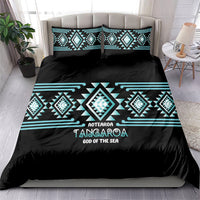 Aotearoa Atua Tangaroa Bedding Set Maori God Of The Sea Taniko Motifs