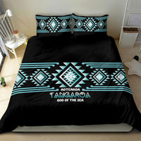 Aotearoa Atua Tangaroa Bedding Set Maori God Of The Sea Taniko Motifs