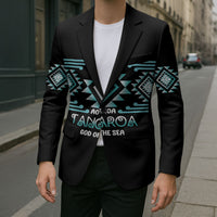 Aotearoa Atua Tangaroa Personalised Blazer Maori God Of The Sea Taniko Motifs
