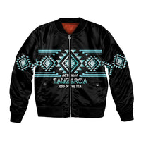 Aotearoa Atua Tangaroa Personalised Bomber Jacket Maori God Of The Sea Taniko Motifs