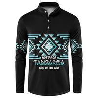 Aotearoa Atua Tangaroa Personalised Button Sweatshirt Maori God Of The Sea Taniko Motifs