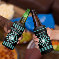 Aotearoa Atua Tangaroa Personalised 4 in 1 Can Cooler Tumbler Maori God Of The Sea Taniko Motifs