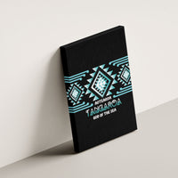 Aotearoa Atua Tangaroa Canvas Wall Art Maori God Of The Sea Taniko Motifs