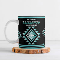 Aotearoa Atua Tangaroa Personalised Ceramic Mug Maori God Of The Sea Taniko Motifs