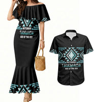 Aotearoa Atua Tangaroa Personalised Couples Matching Mermaid Dress and Hawaiian Shirt Maori God Of The Sea Taniko Motifs