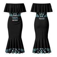 Aotearoa Atua Tangaroa Personalised Couples Matching Mermaid Dress and Hawaiian Shirt Maori God Of The Sea Taniko Motifs