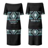 Aotearoa Atua Tangaroa Personalised Couples Matching Puletasi and Hawaiian Shirt Maori God Of The Sea Taniko Motifs