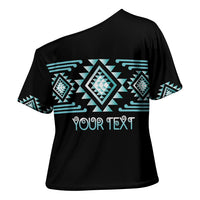 Aotearoa Atua Tangaroa Personalised Cross Shoulder Shirt Maori God Of The Sea Taniko Motifs