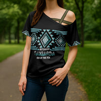Aotearoa Atua Tangaroa Personalised Cross Shoulder Shirt Maori God Of The Sea Taniko Motifs