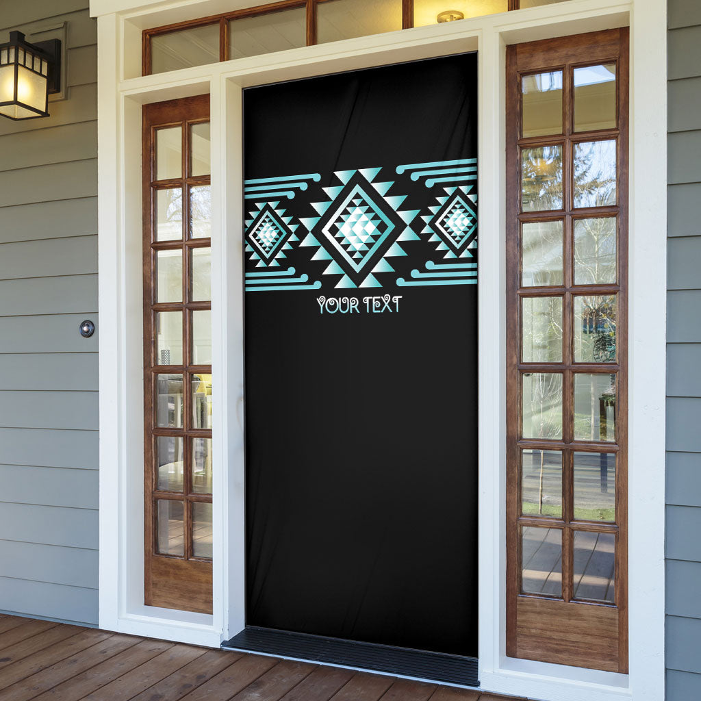 Aotearoa Atua Tangaroa Personalised Door Cover Maori God Of The Sea Taniko Motifs