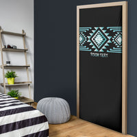 Aotearoa Atua Tangaroa Personalised Door Cover Maori God Of The Sea Taniko Motifs