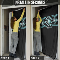 Aotearoa Atua Tangaroa Personalised Door Cover Maori God Of The Sea Taniko Motifs