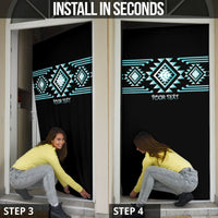 Aotearoa Atua Tangaroa Personalised Door Cover Maori God Of The Sea Taniko Motifs