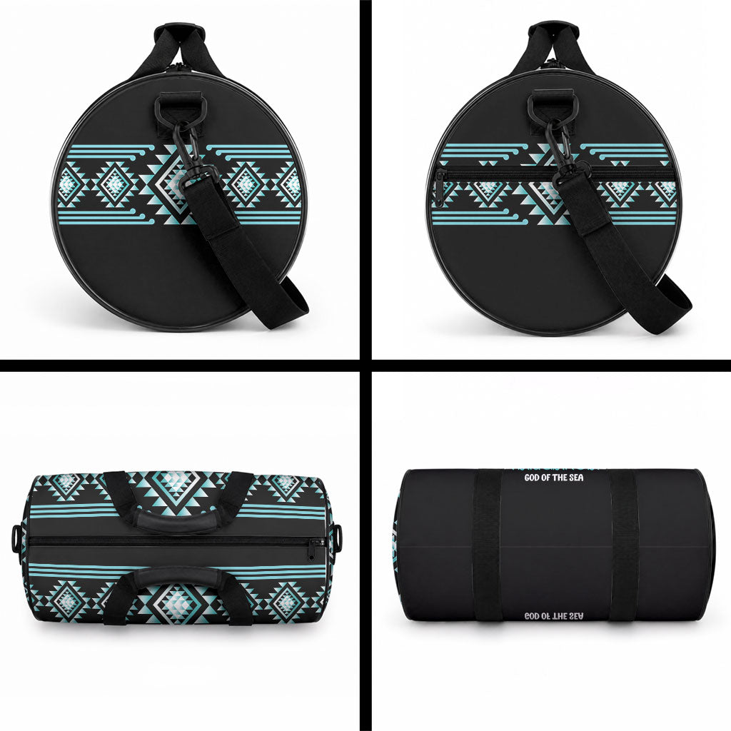Aotearoa Atua Tangaroa Duffle Bag Maori God Of The Sea Taniko Motifs