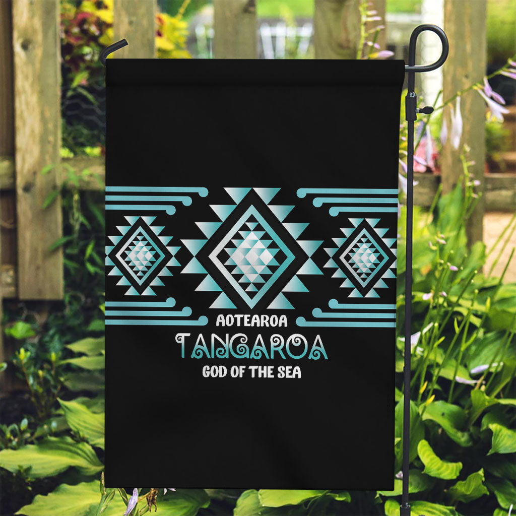 Aotearoa Atua Tangaroa Garden Flag Maori God Of The Sea Taniko Motifs