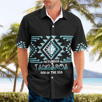 Aotearoa Atua Tangaroa Personalised Hawaiian Shirt Maori God Of The Sea Taniko Motifs
