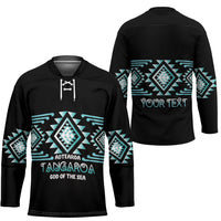 Aotearoa Atua Tangaroa Personalised Hockey Jersey Maori God Of The Sea Taniko Motifs