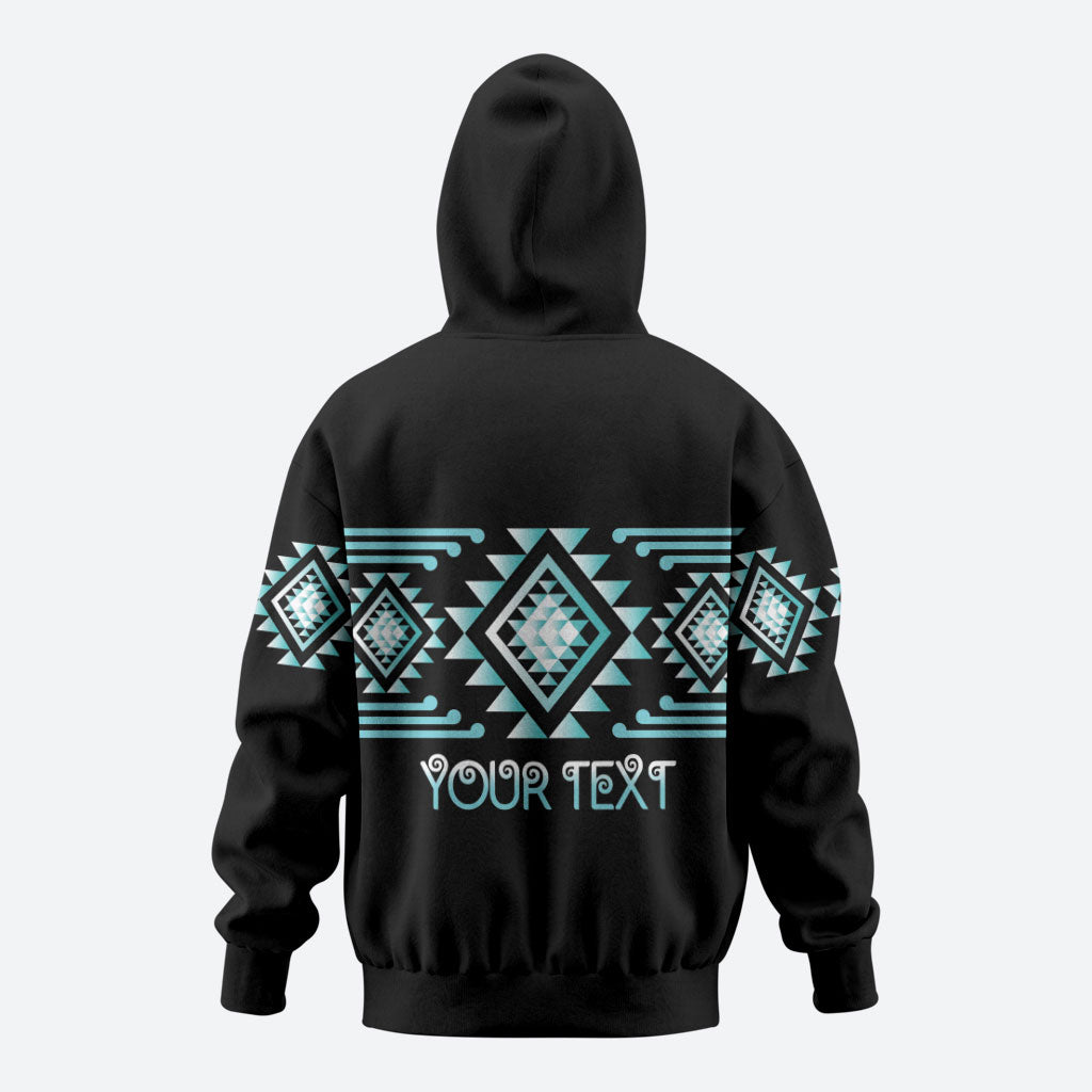 Aotearoa Atua Tangaroa Personalised Hoodie Maori God Of The Sea Taniko Motifs