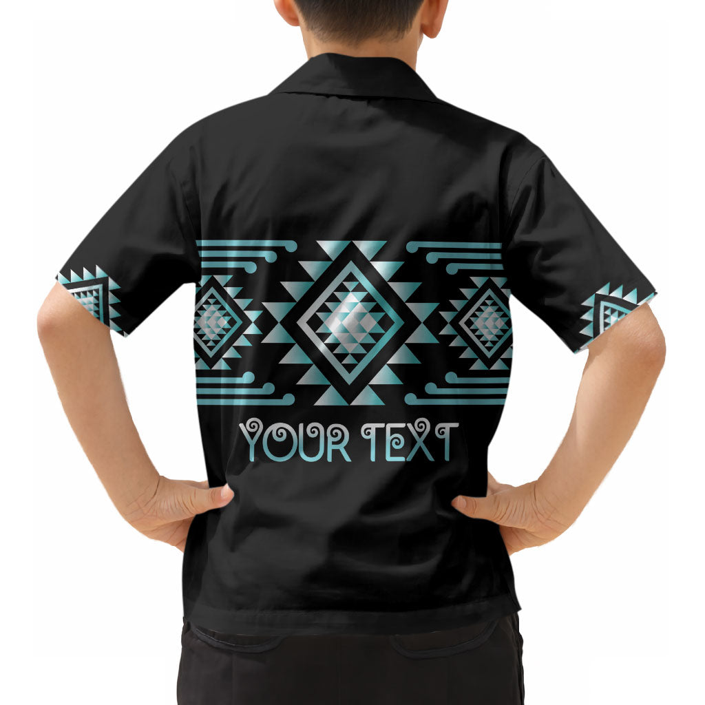 Aotearoa Atua Tangaroa Personalised Kid Hawaiian Shirt Maori God Of The Sea Taniko Motifs