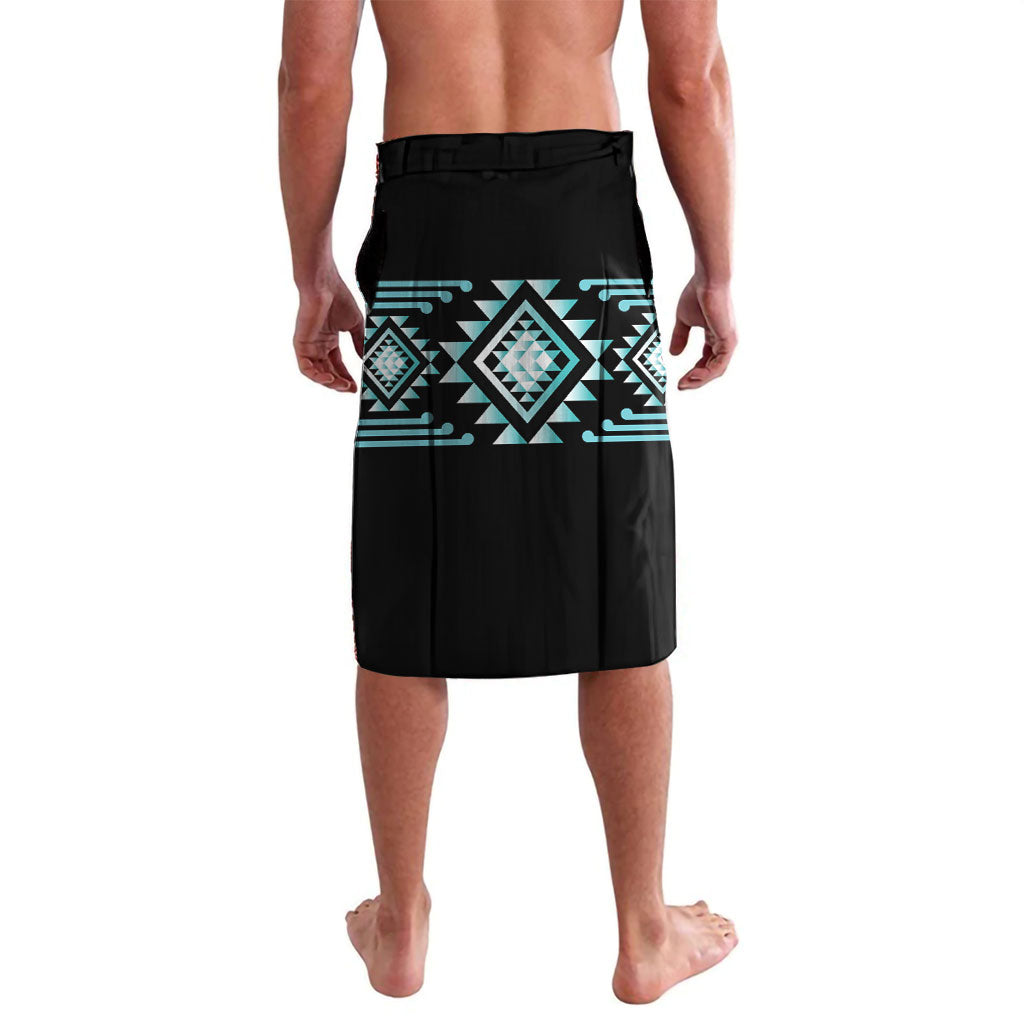 Aotearoa Atua Tangaroa Personalised Lavalava Maori God Of The Sea Taniko Motifs