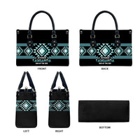 Aotearoa Atua Tangaroa Leather Bag Maori God Of The Sea Taniko Motifs