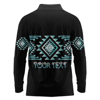 Aotearoa Atua Tangaroa Personalised Long Sleeve Polo Shirt Maori God Of The Sea Taniko Motifs