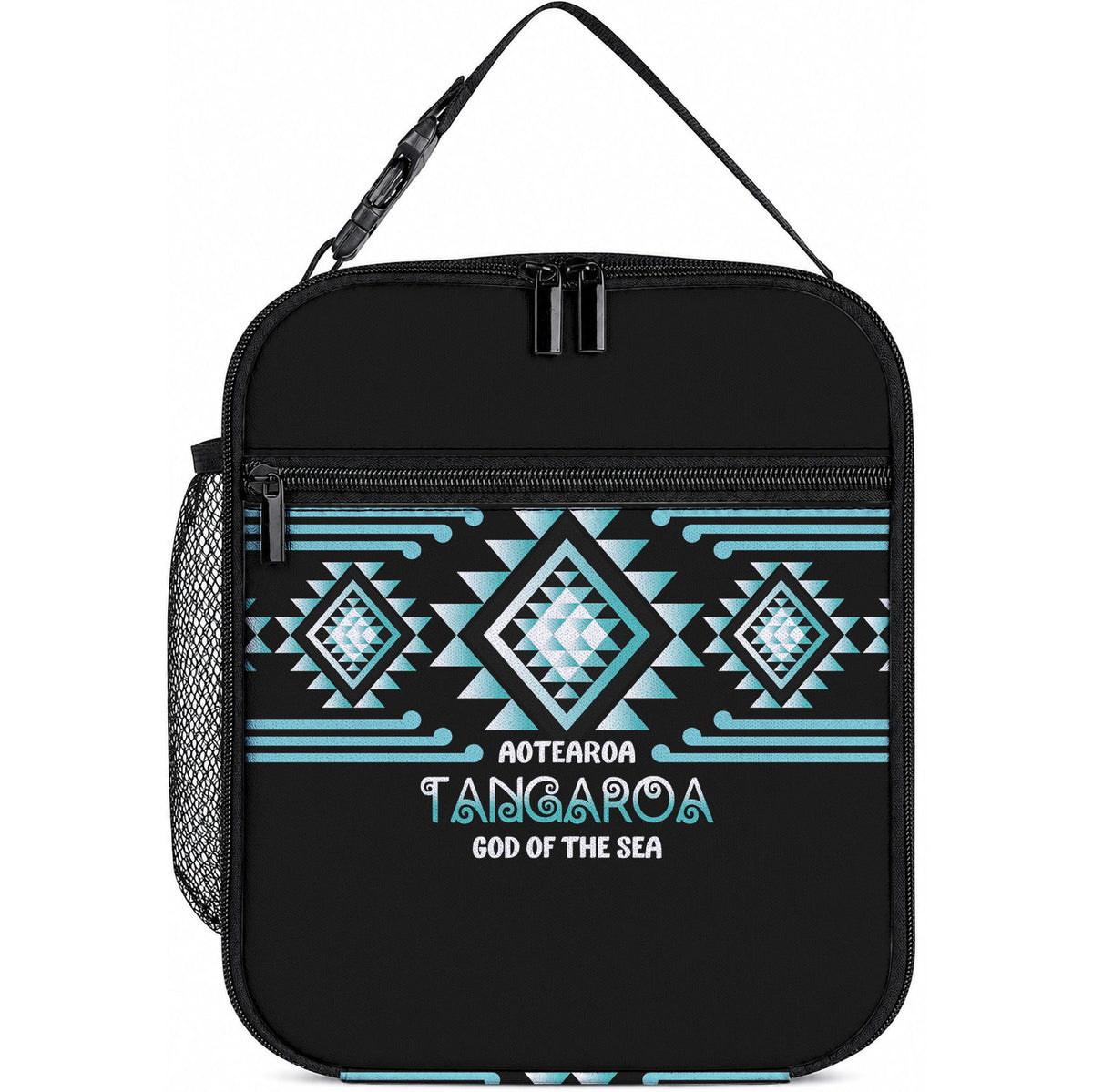 Aotearoa Atua Tangaroa Lunch Bag Maori God Of The Sea Taniko Motifs