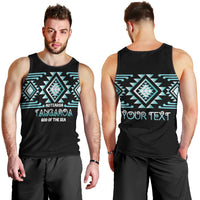Aotearoa Atua Tangaroa Personalised Men Tank Top Maori God Of The Sea Taniko Motifs